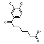 结构式 CAS# 502651-26-5, 7-(3,4-二氯苯基)-7-氧代庚酸
