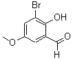 structure of CAS# 50343-02-7, 3-Bromo-2-Hydroxy-5-Methoxybenzaldehyde;3-Bromo-2-Hydroxy-5-Methoxy-Benzaldehyde;9P-948;Zinc00153448