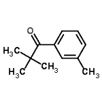 structure of CAS# 50390-49-3, 2,2-Dimethyl-1-(M-Tolyl)Propan-1-One;2,2-dimethyl-1-(3-methylphenyl)propan-1-one;3',2,2-Trimethylpropiophenone;MFCD03841163