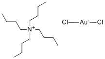 structure of CAS# 50480-99-4, Tetra-n-Butylammonium Dichloroaurate;Aurate(1-),Dichloro-,N,N,N-Tributyl-1-Butanaminium;TETRA-N-BUTYLAMMONIUM DICHLOROAURATE;Tetrabutylammonium Dichloroaurate(I)