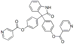 CAS#: 5054-75-1， (1,2-Dihydro-2-Oxo-3H-Indol-3-Ylidene)Di-p-Phenylene Dinicotinate