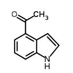 structure of CAS# 50614-86-3, 1-(1H-Indol-4-Yl)Ethanone;1-(1H-indol-4-yl)ethanone;4-Acetylindole
