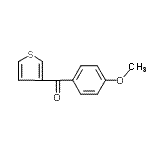 structure of CAS# 5064-00-6, (4-Methoxyphenyl)(3-Thienyl)Methanone;3-(4-methoxybenzoyl)thiophene