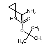structure of CAS# 507264-66-6, Tert-Butyl N-(1-Carbamoylcyclopropyl)Carbamate;tert-butyl (1-carbamoylcyclopropyl)carbamate;tert-butyl N-(1-carbamoylcyclopropyl)carbamate
