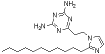 结构式 CAS# 50729-75-4, 2,4-二氨基-6-[2-(2-十一烷基-1-咪唑基)乙基]-1,3,5-三嗪