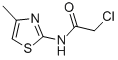 structure of CAS# 50772-53-7, 2-Chloro-N-(4-Methyl-1,3-Thiazol-2-Yl)Acetamide;2-Chloro-N-(4-Methylthiazol-2-Yl)Acetamide;2-Chloro-N-(4-Methyl-2-Thiazolyl)Acetamide;2-Chloro-N-(4-Methyl-1,3-Thiazol-2-Yl)Ethanamide