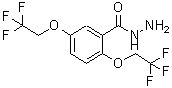 structure of CAS# 50778-75-1, 2,5-Bis(2,2,2-Trifluoroethoxy)Benzoic Acid Hydrazide;2,5-Di(2,2,2-Trifluoroethoxy)Benzene-1-Carbohydrazide , 90%+;2,5-BIS(2,2,2-TRIFLUOROETHOXY)BENZOIC ACIDHYDRAZIDE 95%;2,5-Bis(2,2,2-Trifluoroethoxy)Benzoicacidhydrazide95+%
