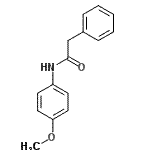 结构式 CAS# 50916-21-7, N-(4-甲氧基苯基)-2-苯基乙酰胺