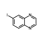 structure of CAS# 50998-18-0, 6-Iodoquinoxaline;6-iodoquinoxaline;quinoxaline, 6-iodo-;Quinoxaline,6-iodo-