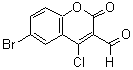 structure of CAS# 51069-90-0, 6-Bromo-4-Chloro-3-Formylcoumarin;6-BROMO-4-CHLORO-3-FORMYLCOUMARIN  97