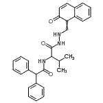 CAS#: 5107-12-0， N-(3-Methyl-1-Oxo-1-{2-[(2-Oxo-1(2H)-Naphthalenylidene)Methyl]Hydrazino}-2-Butanyl)-2,2-Diphenylacetamide