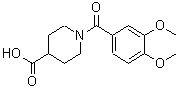 结构式 CAS# 510739-78-3, 1-(3,4-二甲氧基苯甲酰基)-4-哌啶羧酸