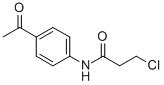 结构式 CAS# 51256-02-1, N-(4-乙酰基苯基)-3-氯丙酰胺