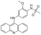 CAS#: 51264-17-6， N-(4-(9-Acridinylamino)-2-methoxyphenyl)methanesulfonamide methanesulfonate