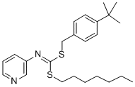 CAS#: 51308-60-2， S-(4-(1,1-Dimethylethyl)Phenyl)Methyl S-Heptyl 3-Pyridinylcarbonimidodithioate