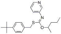 CAS#: 51308-68-0， S-((4-(1,1-Dimethylethyl)Phenyl)Methyl) O-(1-Methylbutyl) 3-Pyridinylcarbonimidothioate