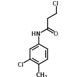 结构式 CAS# 51318-77-5, 3-氯-N-(3-氯-4-甲基苯基)丙酰胺