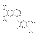 结构式 CAS# 51449-10-6, 1-(2-溴-4,5-二甲氧基苄基)-6,7-二甲氧基异喹啉
