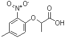 结构式 CAS# 514801-24-2, 2-(4-甲基-2-硝基苯氧基)丙酸