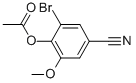 结构式 CAS# 515847-71-9, 2-溴-4-氰基-6-甲氧基苯基乙酸酯