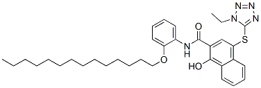 CAS#: 51599-31-6， 4-[(1-Ethyl-1H-Tetrazol-5-Yl)Thio]-1-Hydroxy-N-[2-(Tetradecyloxy)Phenyl]-2-Naphthalenecarboxamide