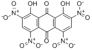 structure of CAS# 517-92-0, 1,8-Dihydroxy-2,4,5,7-Tetranitroanthraquinone;1,8-Dihydroxy-2,4,5,7-Tetranitro-Anthracene-9,10-Dione;1,8-Dihydroxy-2,4,5,7-Tetranitro-9,10-Anthraquinone;Ncgc00160560-01