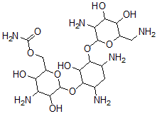 CAS#: 51736-76-6， 6-O-(3-Amino-6-Carbamoyl-3-Deoxy-alpha-D-Glucopyranosyl)-4-O-(2,6-Diamino-2,6-Dideoxy-alpha-D-Glucopyranosyl)-2-Deoxy-D-Streptamine