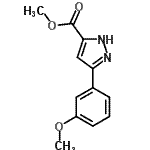 structure of CAS# 517870-26-7, Methyl 5-(3-Methoxyphenyl)-1H-Pyrazole-3-Carboxylate;5-(3-Methoxy-phenyl)-1 H -pyrazole-3-carboxylic ac;5-(3-Meth<wbr>oxy-pheny<wbr>l)-1 H -p<wbr>yrazole-3<wbr>-carboxyl<wbr>ic acid m<wbr>ethyl est<wbr>er;5-(3-Meth<wbr>oxy-pheny<wbr>l)-1H-pyr<wbr>azole-3-c<wbr>arboxylic<wbr> acid met<wbr>hyl ester