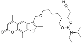 CAS#: 518046-08-7， N,N-Bis(1-Methylethyl)-Phosphoramidous Acid 2-Cyanoethyl-6-[(2,5,9-Trimethyl-7-Oxo-7H-Furo[3,2-g][1]Benzopyran-3-Yl)Methoxy]Hexyl Ester