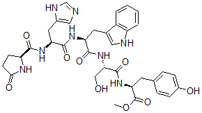 CAS#: 51871-39-7， Pyroglutamyl-Histidyl-Tryptophyl-Seryl-Tyrosyl Methyl Ester