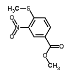 结构式 CAS# 51919-71-2, 甲基4-(甲硫基)-3-硝基苯甲酸酯