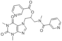 CAS#: 51920-68-4， 1,3-Dimethyl-7-[2-(Nicotinoyloxy)-3-(N-Nicotinoyl-N-Methylamino)Propyl]-1H-Purine-2,6(3H,7H)-Dione