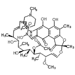 structure of CAS# 51963-55-4, (7S,9E,11S,12R,13S,14R,15R,16R,17S,18S,26E)-2,15,17,29-Tetrahydroxy-26-{[Hydroxy(4-Methyl-1-Piperazinyl)Amino]Methylene}-11-Methoxy-3,7,12,14,16,18,22-Heptamethyl-6,23,27-Trioxo-8,30-Dioxa-24-Azatetra Cyclo[23.3.1.1<Sup>4,7</Sup>.0<Sup>5,28</Sup>]Triaconta-1(28),2,4,9,19,21,25(29)-Heptaen-13-Yl Acetate;Rifampicin N-oxide;Rifamycin<wbr>, 3-(((4-<wbr>methyl-1-<wbr>piperazin<wbr>yl)imino)<wbr>methyl)-,<wbr> N-oxide <wbr>(VAN)