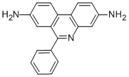 structure of CAS# 52009-64-0, 3,8-Diamino-6-Phenylphenanthridine;(3-Amino-6-Phenyl-Phenanthridin-8-Yl)Amine;Aids-228457;Aids228457