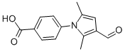 structure of CAS# 52034-38-5, 4-(3-Formyl-2,5-Dimethyl-1H-Pyrrol-1-Yl)Benzenecarboxylic Acid;4-(3-Formyl-2,5-Dimethyl-Pyrrol-1-Yl)Benzoate;4-(3-Formyl-2,5-Dimethyl-1-Pyrrolyl)Benzoate;4-(3-Methanoyl-2,5-Dimethyl-Pyrrol-1-Yl)Benzoate