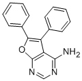 structure of CAS# 5207-52-3, 5,6-Diphenylfuro[2,3-d]Pyrimidin-4-Amine;5,6-Di(Phenyl)-4-Furo[3,2-E]Pyrimidinamine;[5,6-Di(Phenyl)Furo[3,2-E]Pyrimidin-4-Yl]Amine;Cbdive_005803