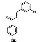 结构式 CAS# 52182-34-0, 3-(3-氯苯基)-1-(4-甲基苯基)-2-丙烯-1-酮