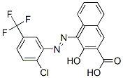structure of CAS# 52238-94-5, 4-[[2-Chloro-5-(Trifluoromethyl)Phenyl]Azo]-3-Hydroxy-2-Naphthoic Acid;4-[[2-Chloro-5-(Trifluoromethyl)Phenyl]Hydrazinylidene]-3-Oxonaphthalene-2-Carboxylic Acid;(4Z)-4-[[2-Chloro-5-(Trifluoromethyl)Phenyl]Hydrazono]-3-Oxo-Naphthalene-2-Carboxylic Acid;4-[[2-Chloro-5-(Trifluoromethyl)Phenyl]Hydrazono]-3-Oxo-Naphthalene-2-Carboxylic Acid