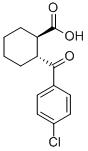 结构式 CAS# 52240-19-4, 反式-2-(4-氯苯甲酰基)-1-环己烷羧酸