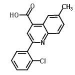 结构式 CAS# 522598-05-6, 2-(2-氯苯基)-6-甲基-4-喹啉羧酸