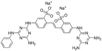 CAS 登录号：52298-21-2， 5-[[4-氨基-6-苯胺基-1,3,5-三嗪-2-基]氨基]-2-[2-[4-[(4,6-二氨基-1,3,5-三嗪-2-基)氨基]-2-磺酸基苯基]乙烯基]苯磺酸二钠