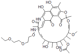 CAS#: 52370-31-7， 3-[2-(2-Ethoxyethoxy)Ethoxyiminomethyl]Rifamycin Sv