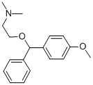 structure of CAS# 524-99-2, Medrylamine;2-[(4-Methoxyphenyl)-Phenyl-Methoxy]-N,N-Dimethyl-Ethanamine;2-[(4-Methoxyphenyl)-Phenyl-Methoxy]Ethyl-Dimethyl-Amine;Aids-033077