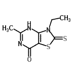 CAS#: 524037-07-8， 3-Ethyl-7-Hydroxy-5-Methyl[1,3]Thiazolo[4,5-d]Pyrimidine-2(3H)-Thione