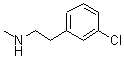 structure of CAS# 52516-20-8, 2-(3-Chlorophenyl)-N-Methylethanamine;[2-(3-chlorophenyl)ethyl]methylamine;[2-(3-Chloro-phenyl)-ethyl]-methyl-amine;MFCD06738721