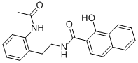结构式 CAS# 5254-41-1, N-(2-乙酰氨基苯乙基)-1-羟基-2-萘甲酰胺