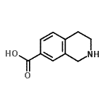 structure of CAS# 526219-52-3, 1,2,3,4-Tetrahydro-7-Isoquinolinecarboxylic Acid;1,2,3,4-Tetrahydro-isoquinoline-7-carboxylic acid;1,2,3,4-TETRAHYDRO-ISOQUINOLINE-7-CARBOXYLICACID;MFCD06411268