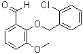 structure of CAS# 52803-63-1, 2-[(2-Chlorobenzyl)Oxy]-3-Methoxybenzaldehyde;2-[(2-chlorobenzyl)oxy]-3-methoxybenzaldehyde;2-[(2-chlorophenyl)methoxy]-3-methoxybenzaldehyde;MFCD03422404