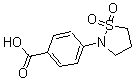 structure of CAS# 52962-52-4, 4-(1,1-Dioxido-1,2-thiazolidin-2-yl)benzoic acid;4-(1,1-Diketo-1,2-Thiazolidin-2-Yl)Benzoate;Zinc04218788