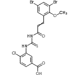 CAS#: 530131-47-6， 4-Chloro-3-({[3-(3,5-Dibromo-2-Methoxyphenyl)Acryloyl]Carbamothioyl}Amino)Benzoic Acid
